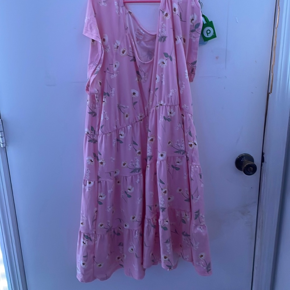 Pink flower dress
